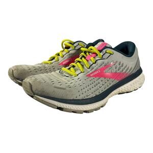 Brooks Women’s Ghost 13 Size 9.5 B Ice Flow Pink Pond Running Shoes Gray